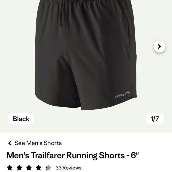 Patagonia Other - Patagonia Men's Black Athletic Shorts